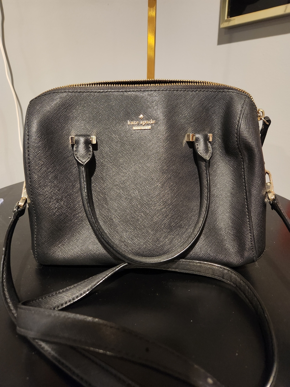 Kate Spade Black Saffiano Leather Satchel